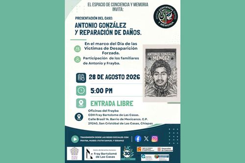 Acompañamos al Espacio Conciencia y Memoria, en el marco del Día Internacional de las Víctimas de Desaparición Forzada.